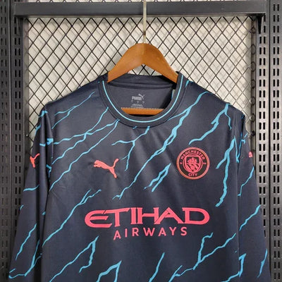 Maillot Manchester City extérieur 2023 2024 manches longues