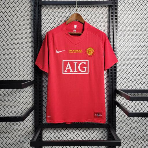 Maillot rétro Manchester United domicile rouge 2007-08