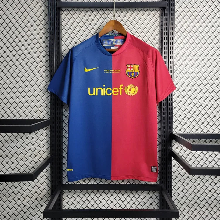 Maillot rétro FC Barcelone domicile blaugrana 2008-09 - triplé